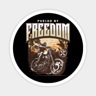 Fueled By Freedom Motorcycle Lover Magnet
